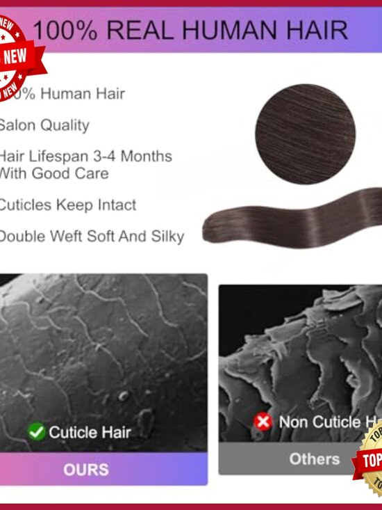 22 Inch Human Hair Clip Extensions, 8pcs Set, Seamless Remy Hair